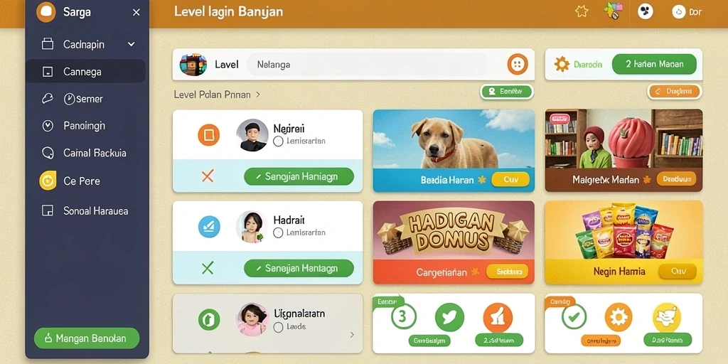 Pemandangan grafik yang memukau dalam permainan.