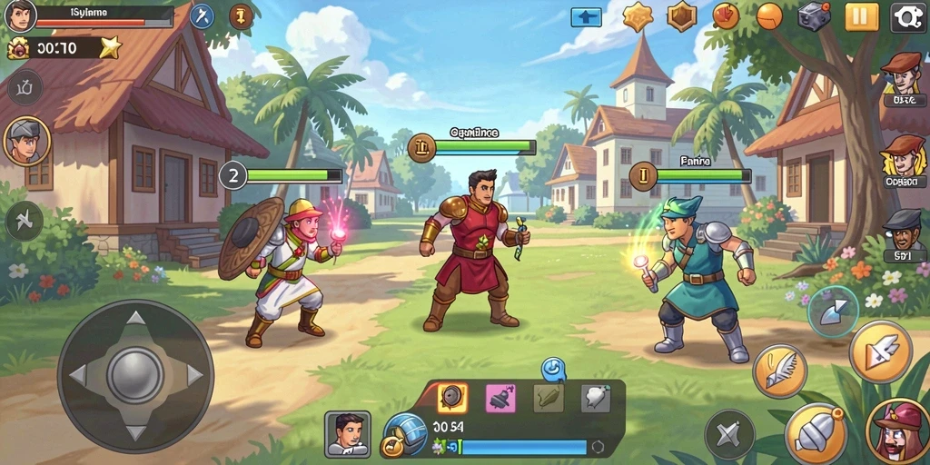 Tangkapan layar menampilkan aksi multiplayer yang seru.
